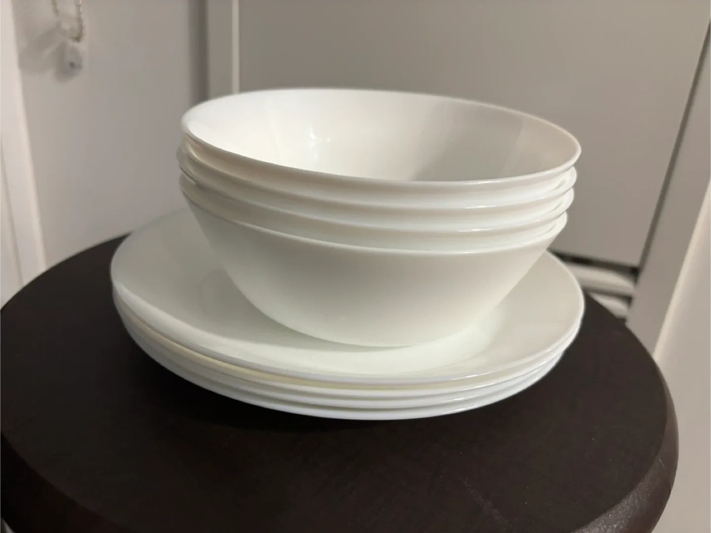 Corelle White Bowl and Plate Set
