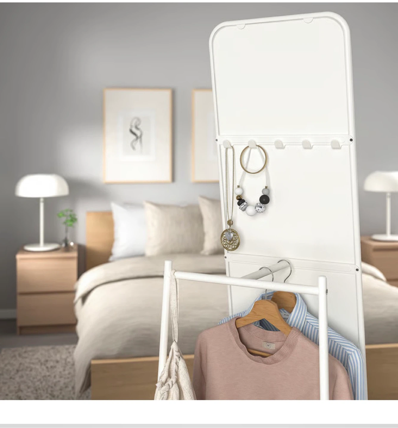 IKEA Knapper Standing Mirror - White - photo 3
