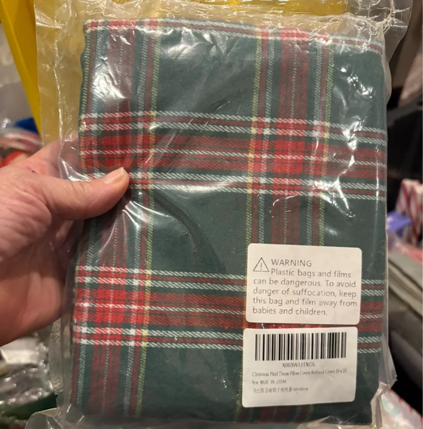 Christmas Plaid Throw Pillow Cover - NEW image indicator(3)