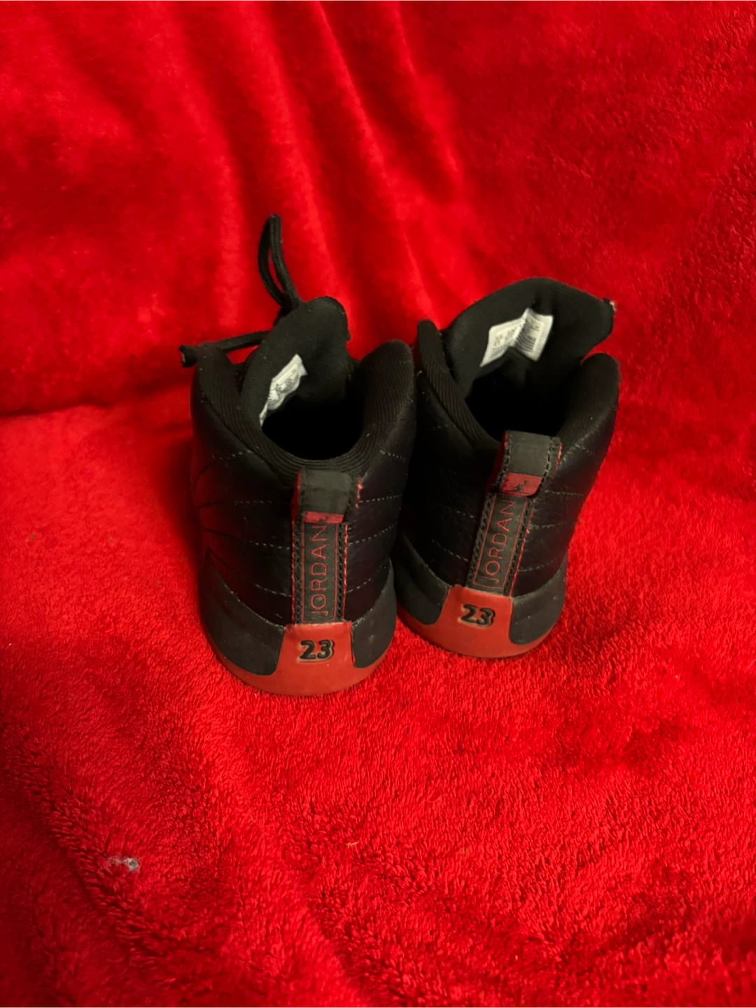 Jordan 12 Retro Black/Red Toddler Shoes - photo 2
