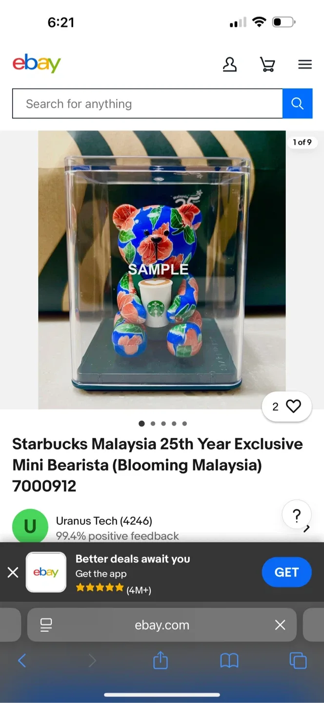 Starbucks Malaysia 25th Year Exclusive Mini Bearista image indicator(2)