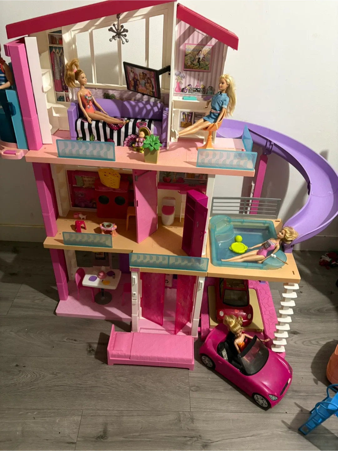 Barbie Dreamhouse etc. $145 & Barbie Camper $60 accessories cars