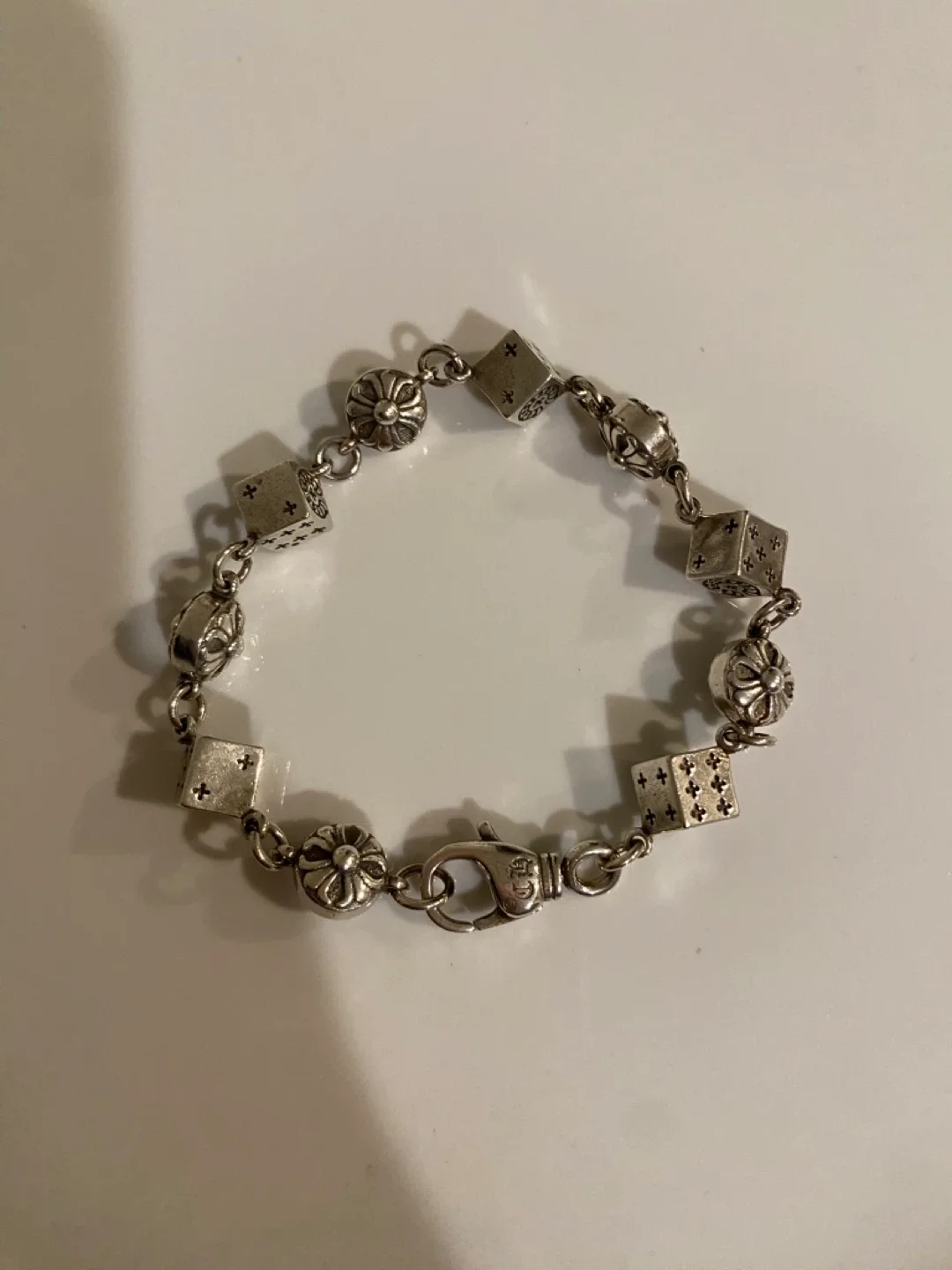 #Cleanout 925 Silver CH Inspired Bracelet Chain Cross