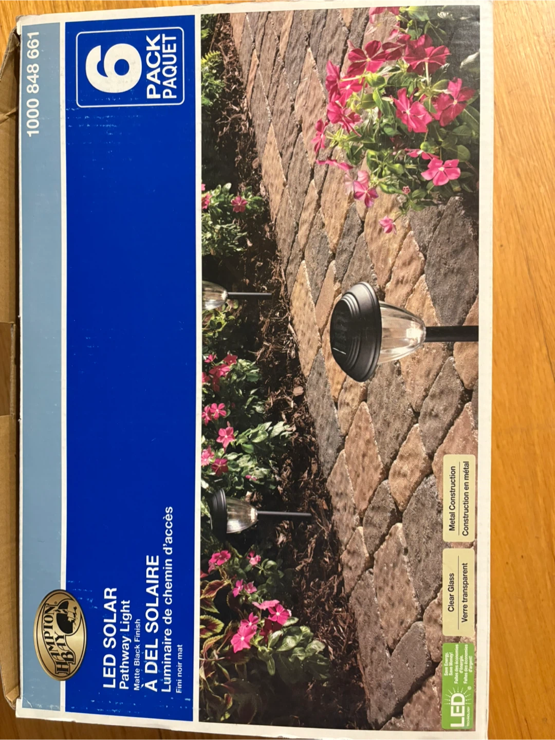 Hampton Bay LED Solar Pathway Lights - 6 Pack