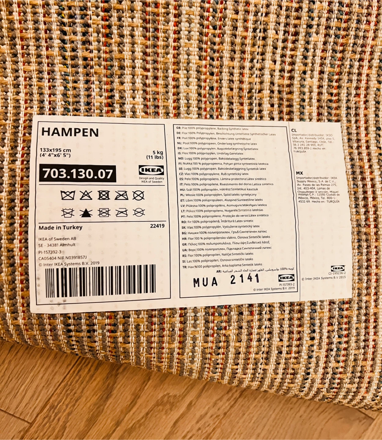 IKEA Hampen Rug - 4'4" x 5'6" - photo 3