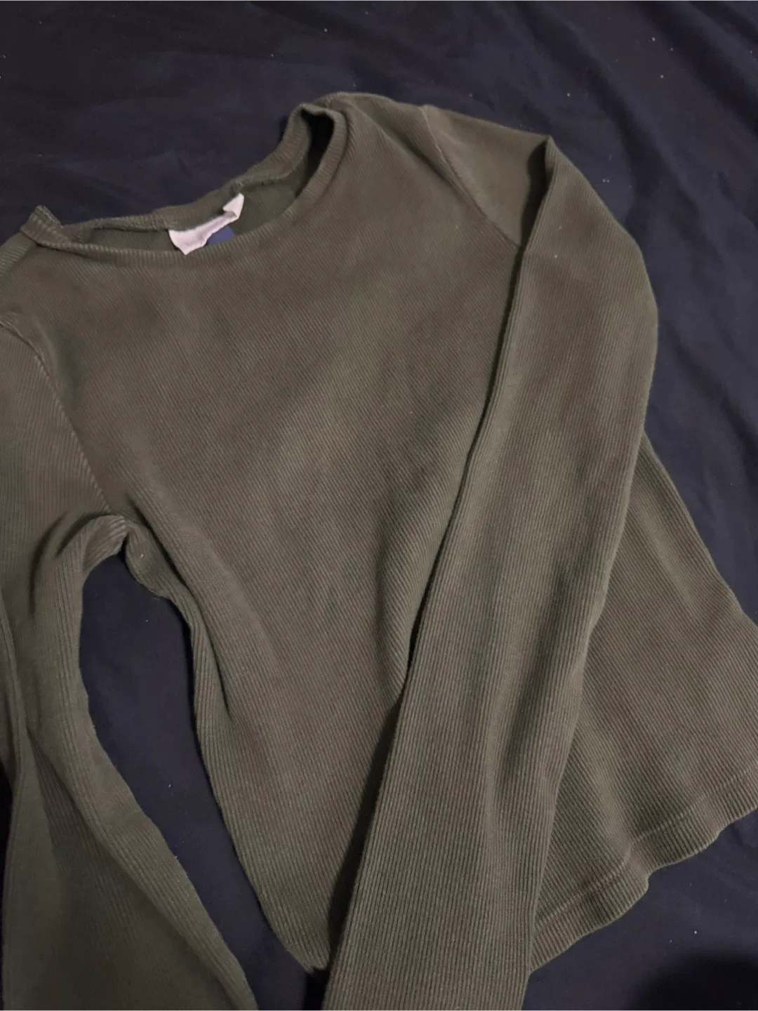 Olive Green Long Sleeve Top