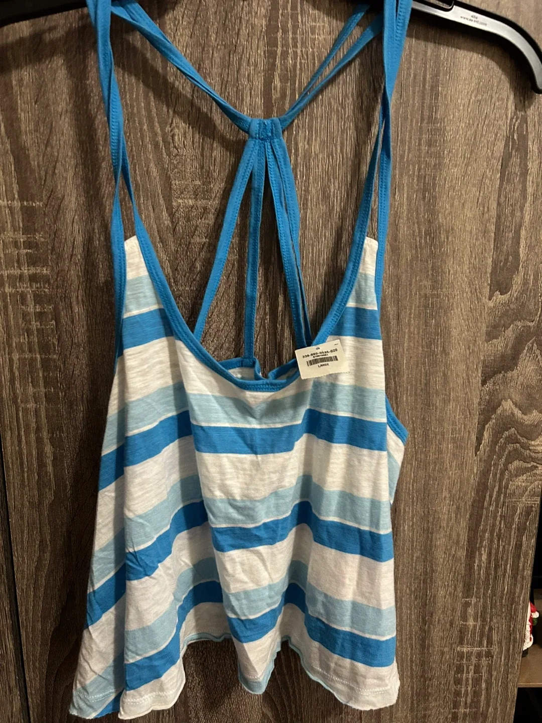 Hollister Blue & White Striped Tank Top - Large image indicator(3)