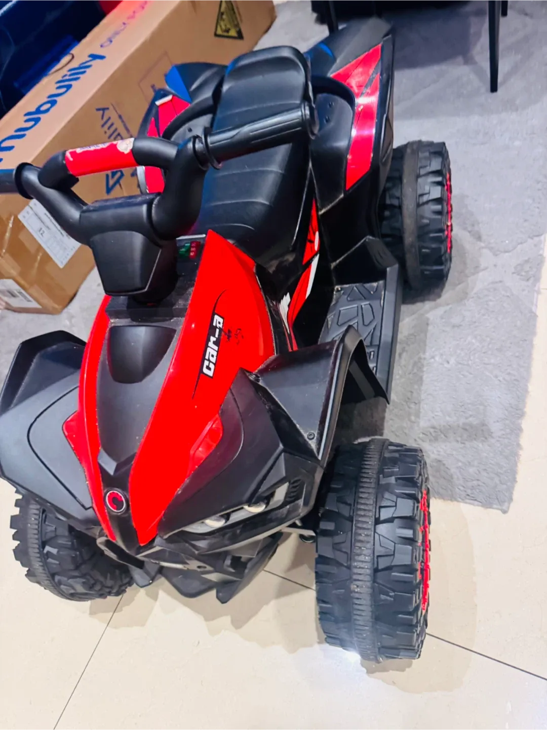 Red & Black Kids Electric 4-Wheeler ATV