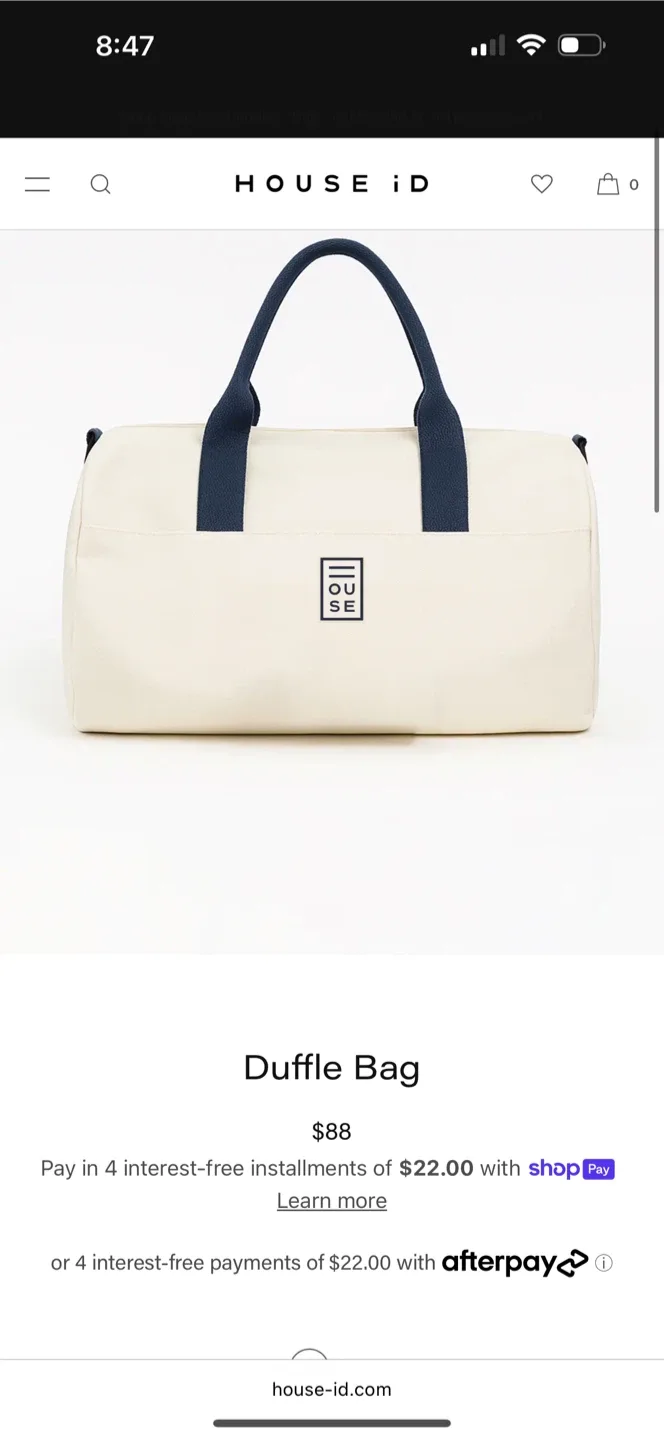 HOUSE iD Duffle Bag - Cream & Navy