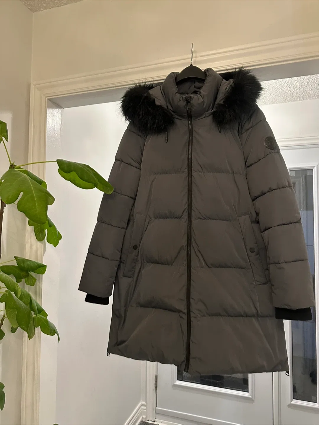 DKNY Down Puffer Coat, Grey (XL)