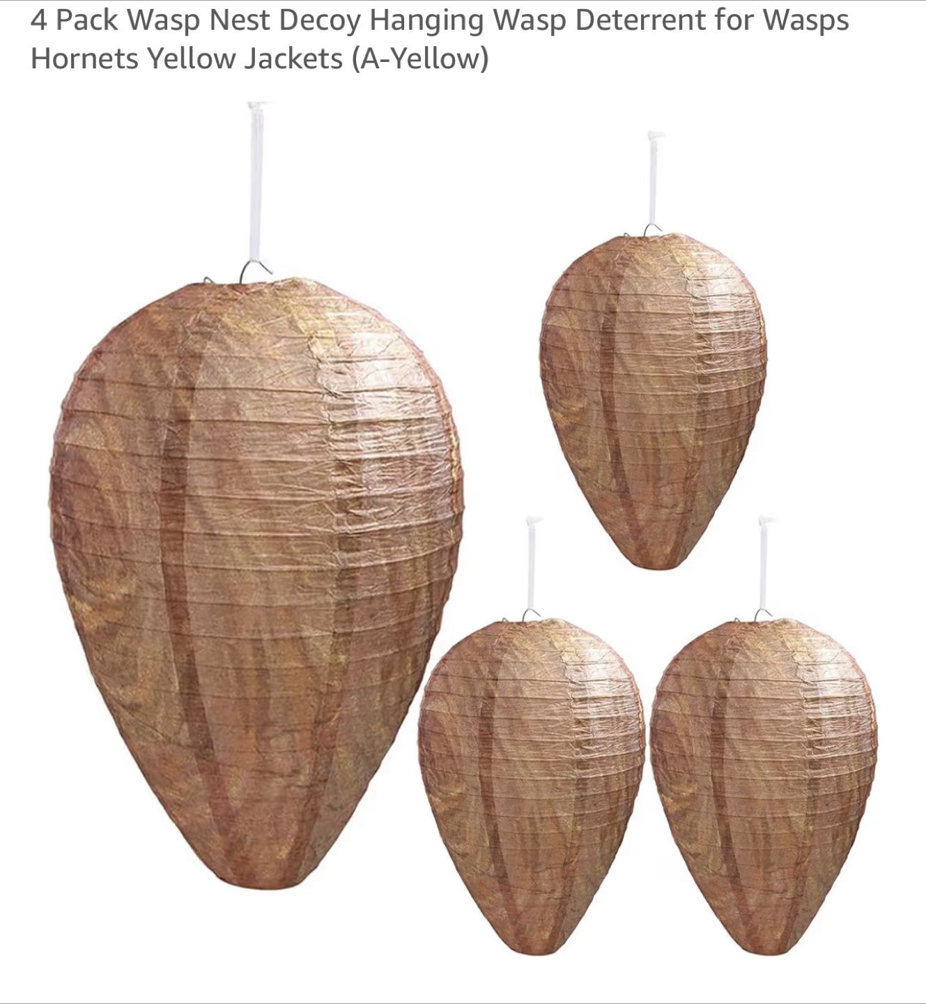 Wasp Nest Decoy - Deterrent for Hornets & Yellow Jackets - photo 3