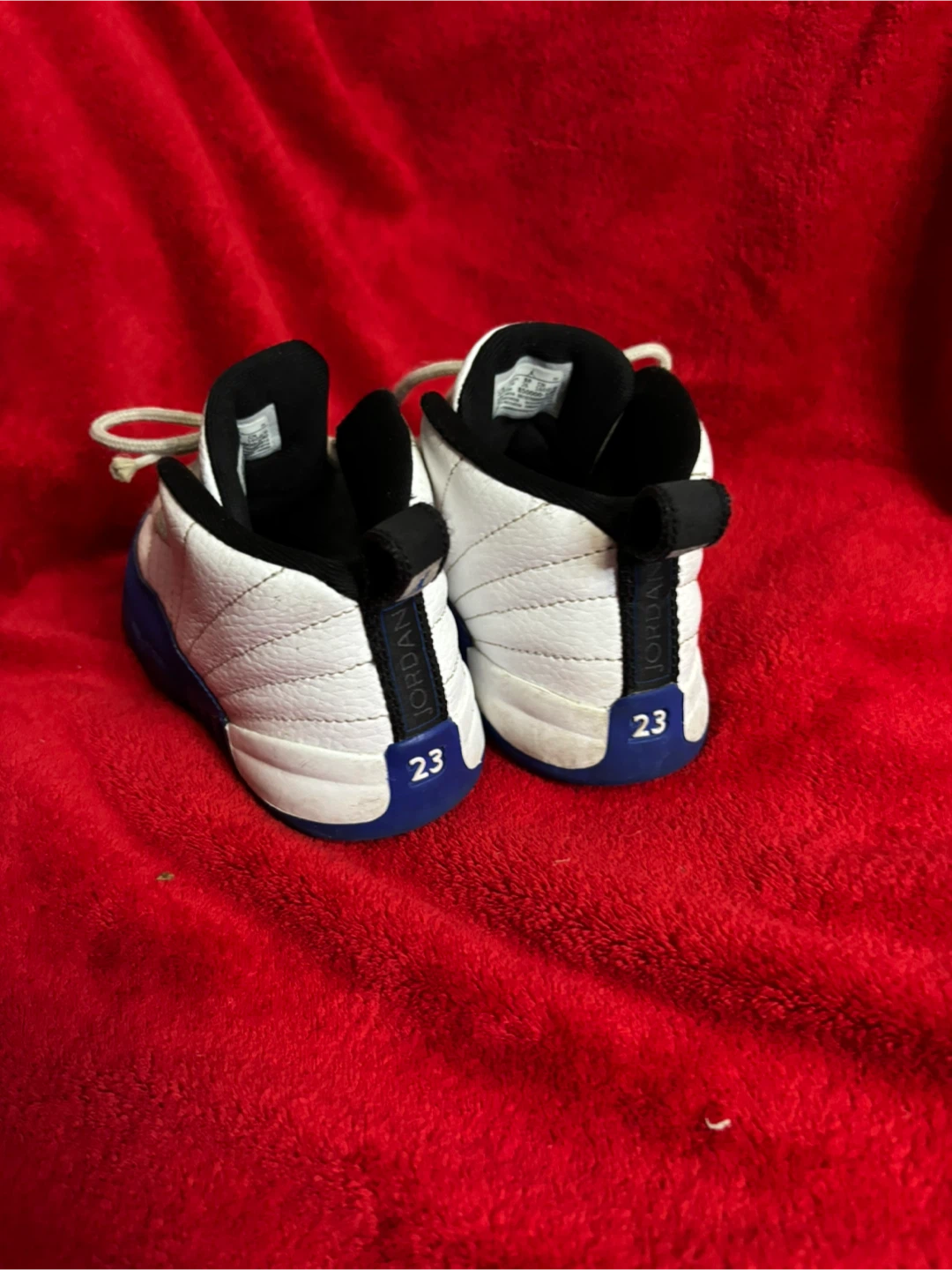 Jordan 12 Retro White/Blue Toddler Size 5C - photo 3