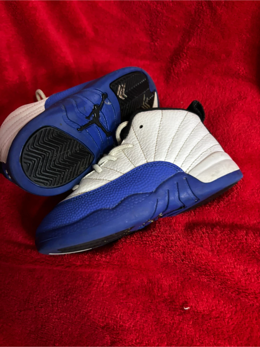Jordan 12 Retro White/Blue Toddler Size 5C - photo 2