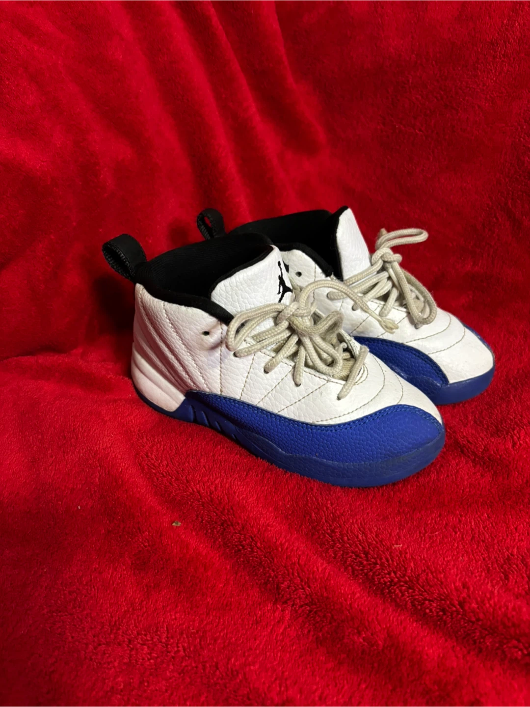 Jordan 12 Retro White/Blue Toddler Size 5C