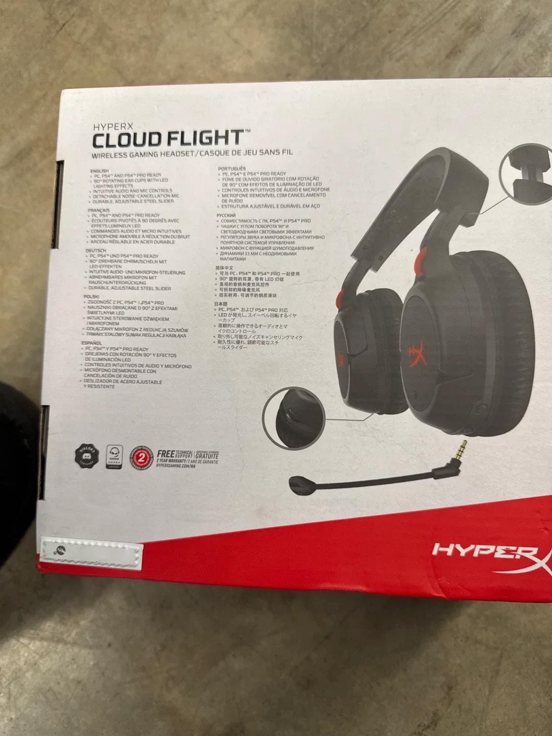 HyperX Cloud Flight Wireless Gaming Headset - New