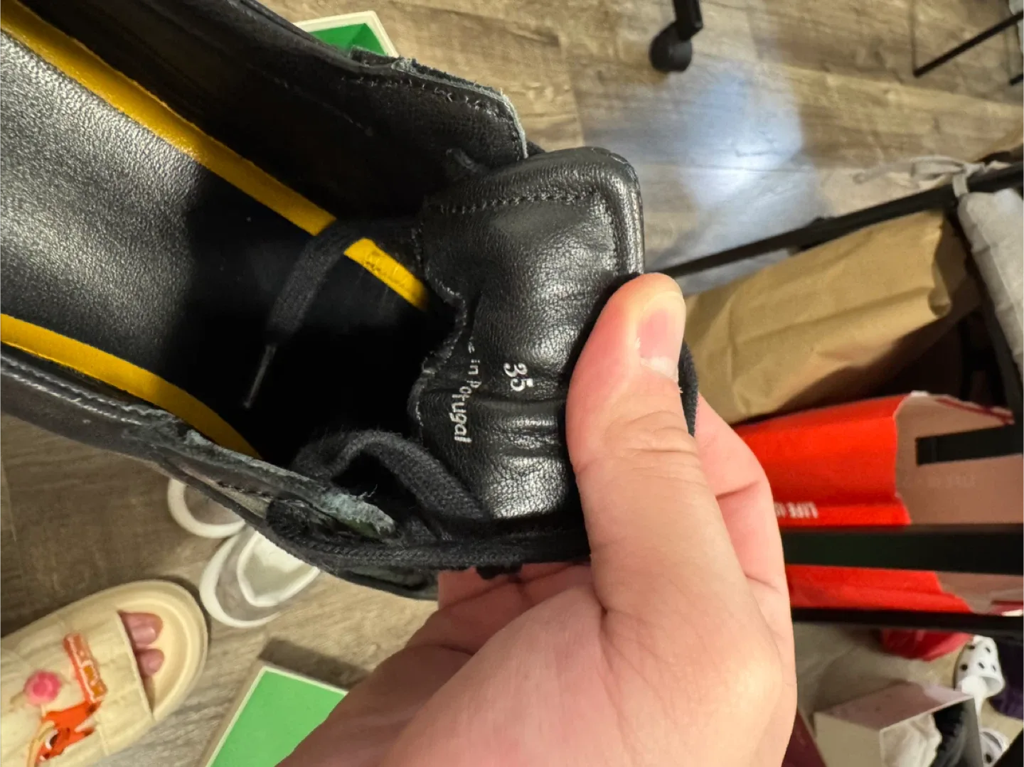 KENZO Black Leather Sneakers, Size 35 image indicator(2)