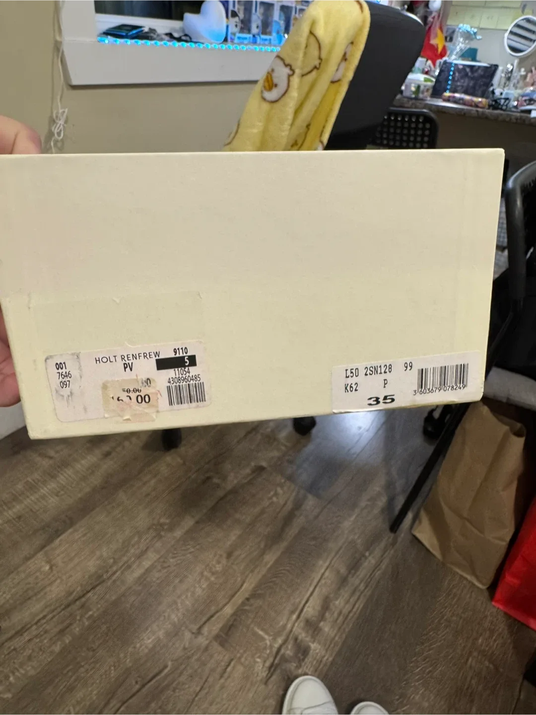 KENZO Black Leather Sneakers, Size 35