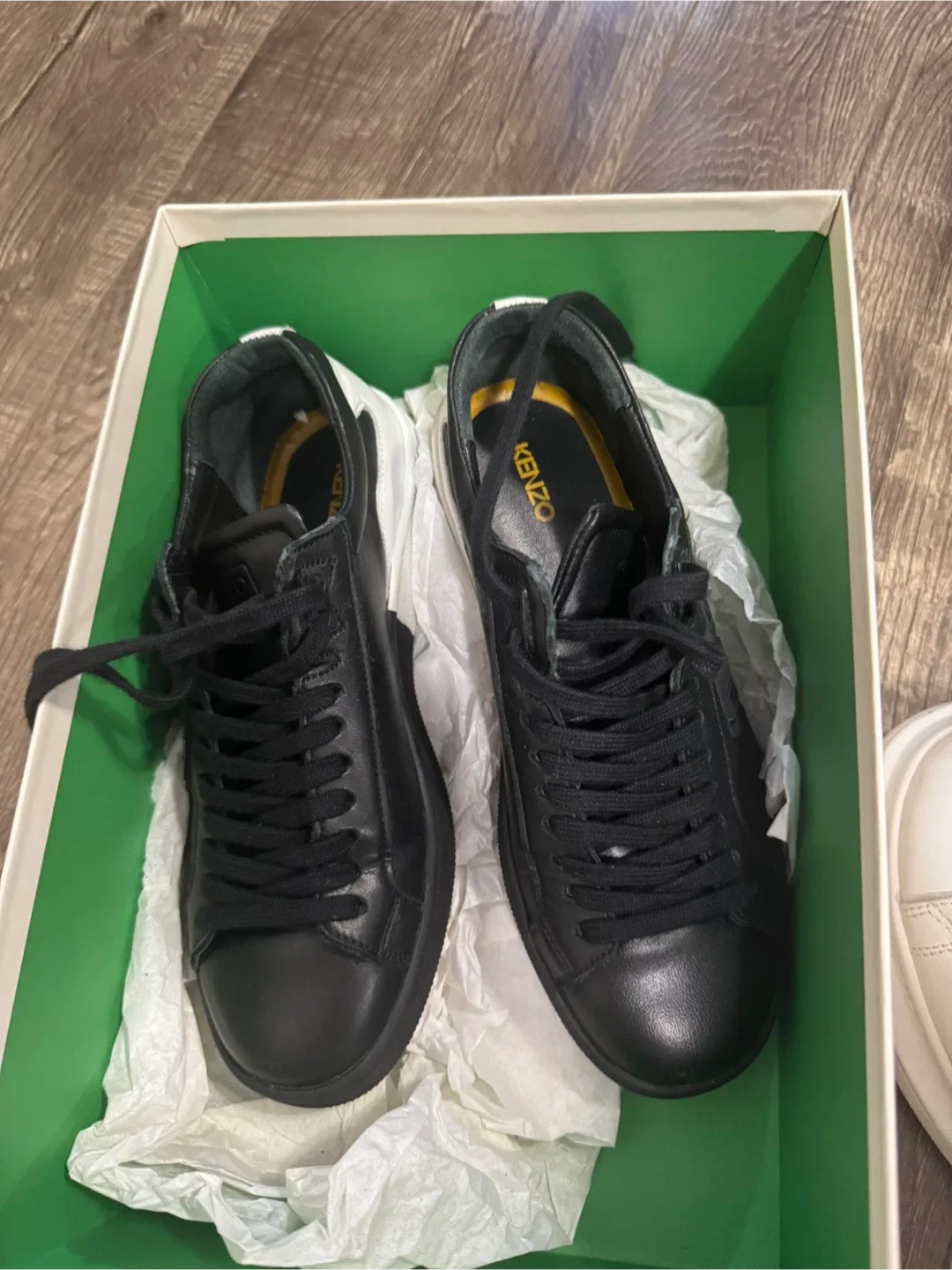 KENZO Black Leather Sneakers, Size 35 image indicator(5)