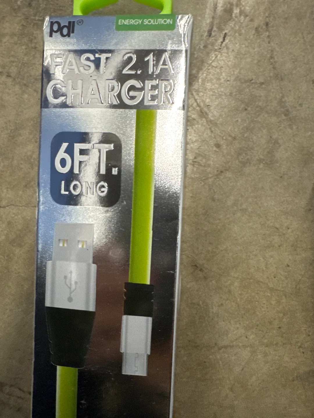 Pdl Fast 2.1A Charger - 6ft Long - New!
