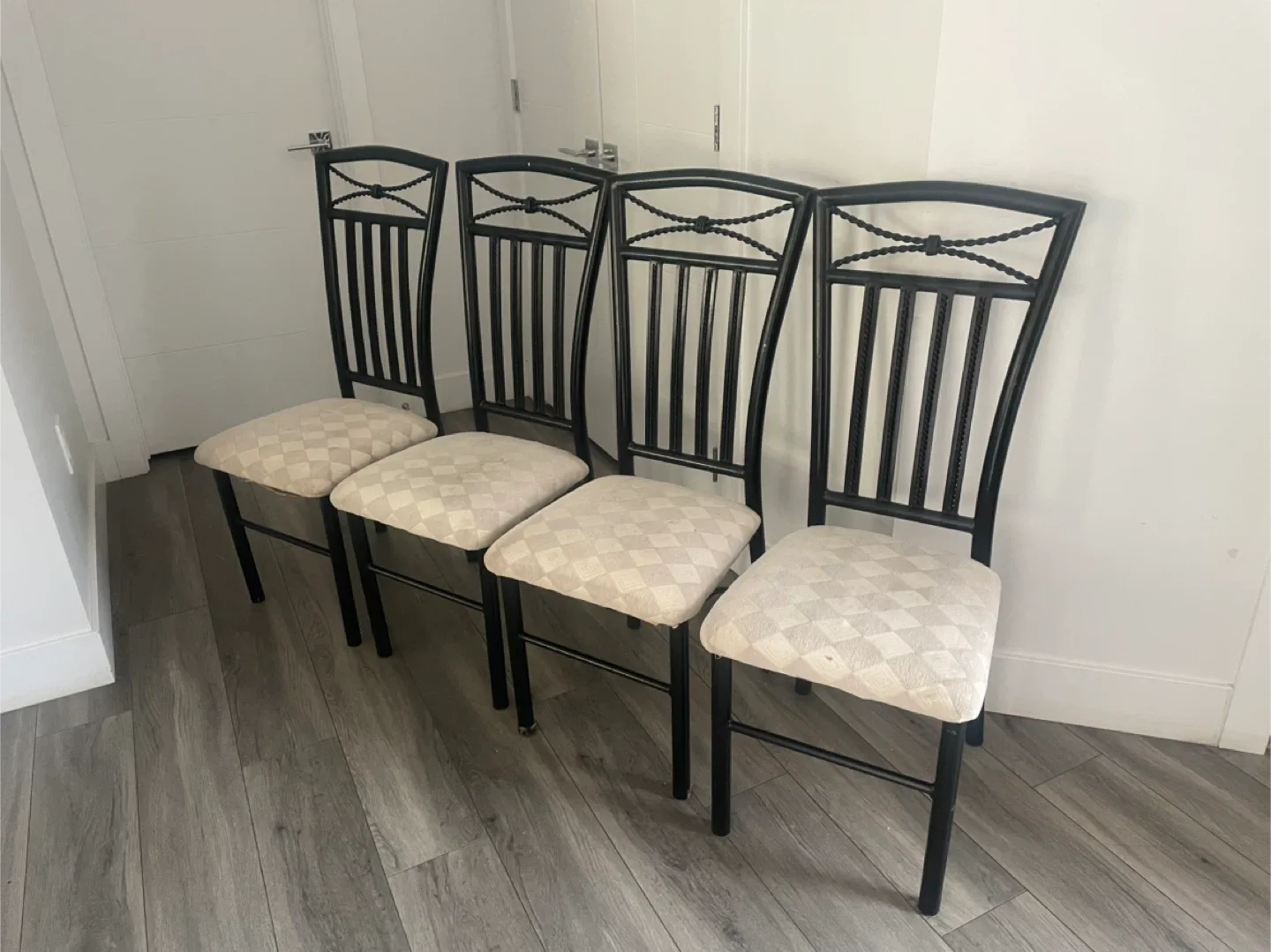 4 Metal Dining Chairs