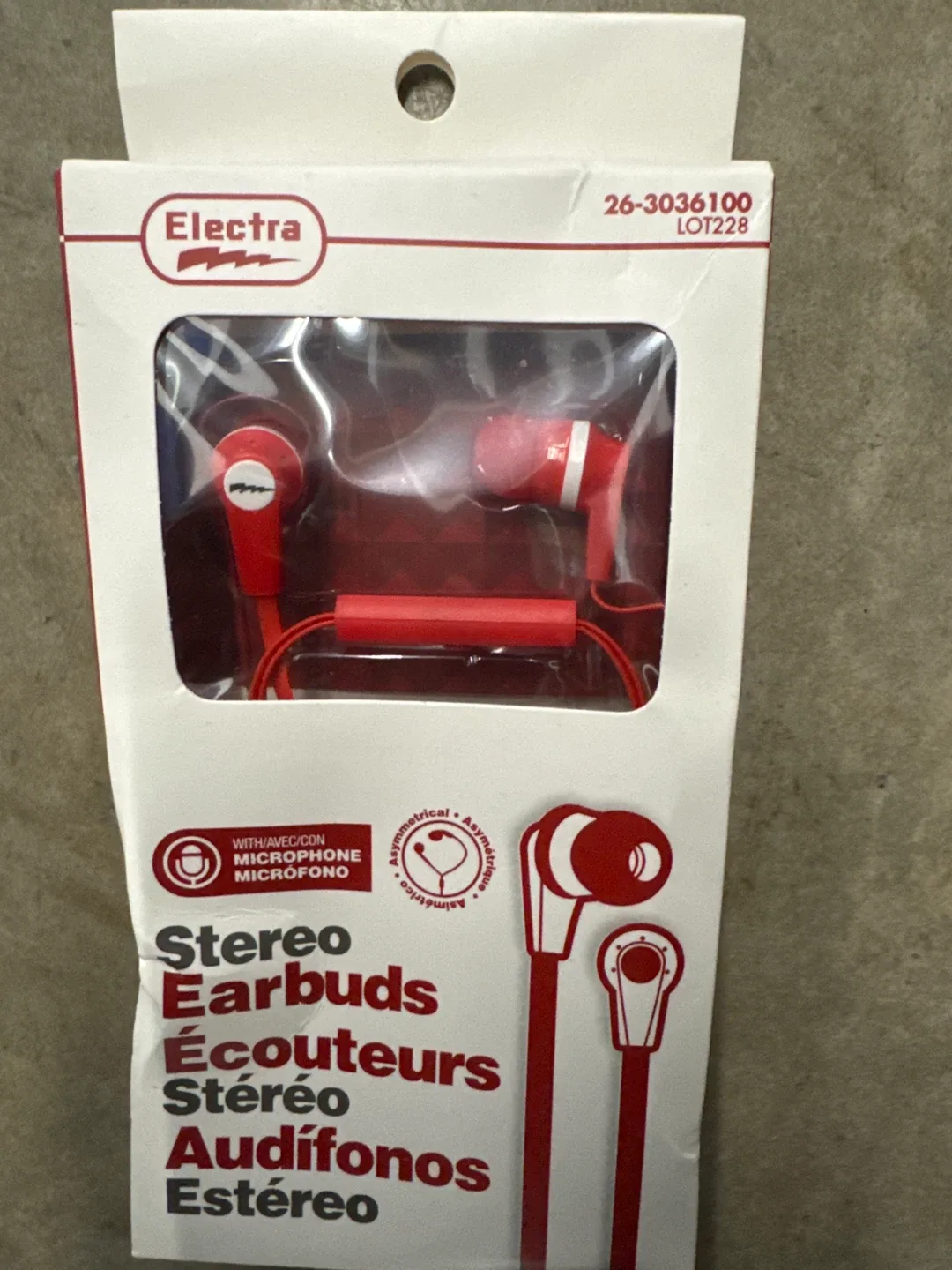 Electra Stereo Earbuds - Red image indicator(2)