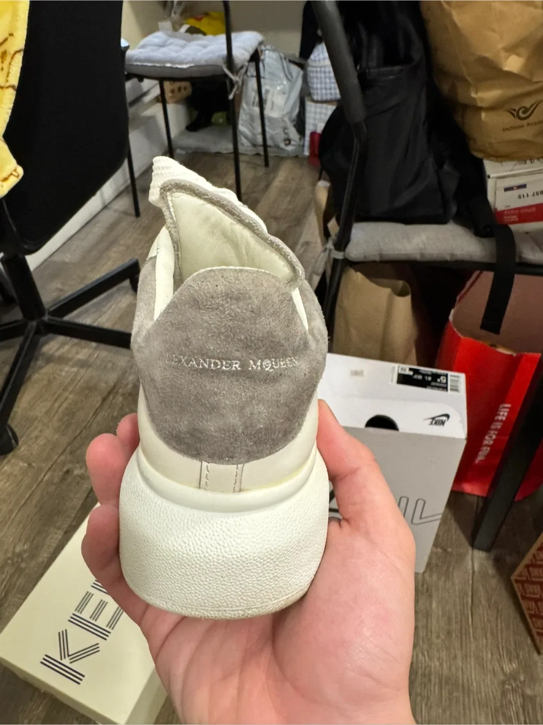 Alexander McQueen White/Grey Sneakers image indicator(3)