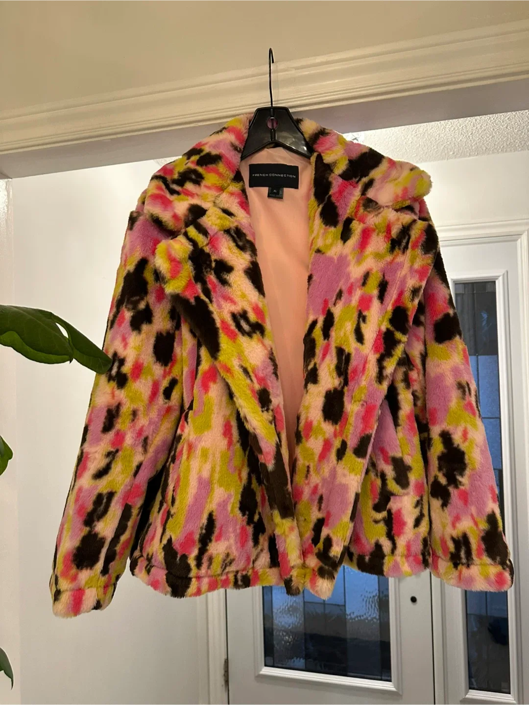 French Connection Faux Fur Jacket - Size S