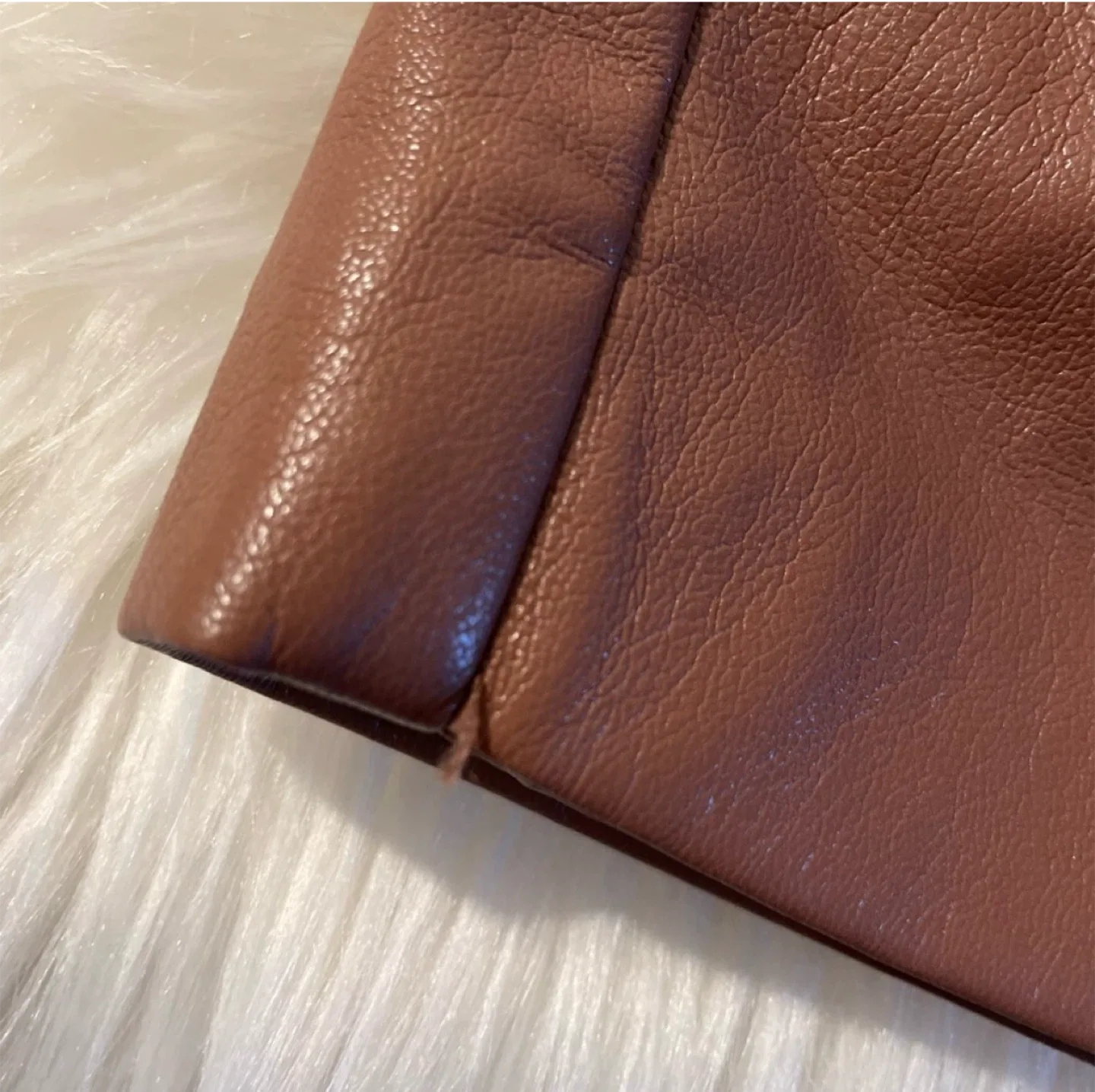 Wilfred Brown Faux Leather Mini Skirt - Size 0 image indicator(3)