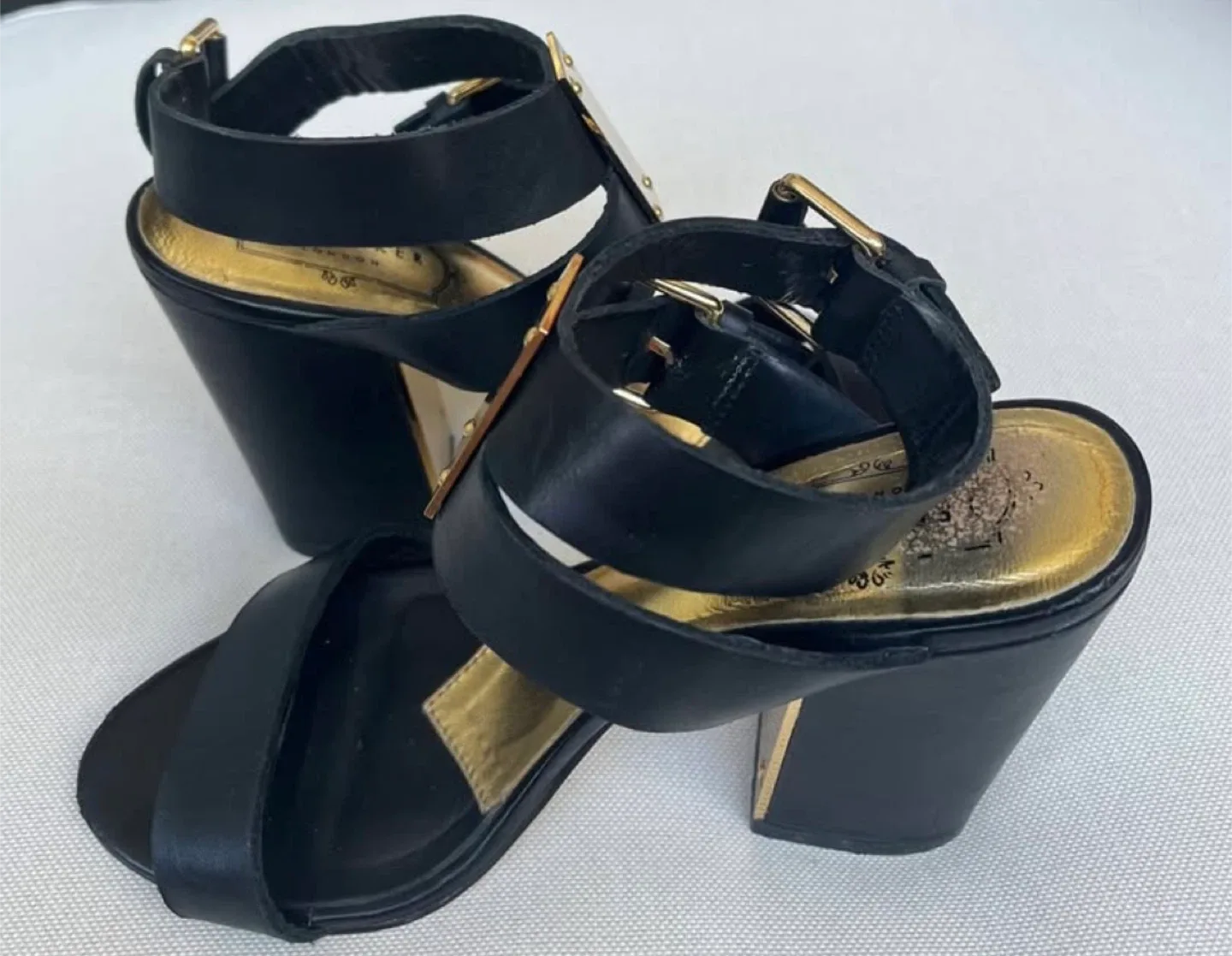Ted Baker London Black Leather Sandals Size 6 image indicator(5)