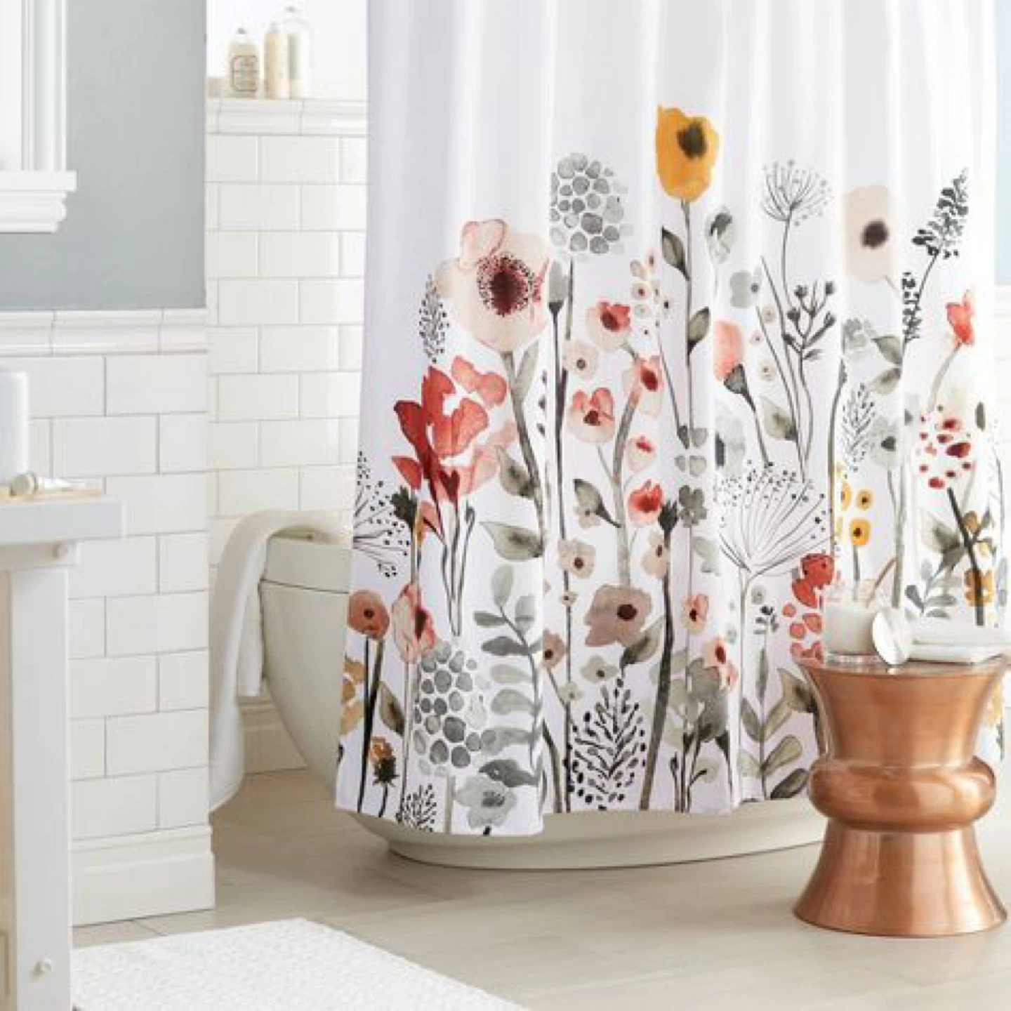 *Brand New* Floral Wave Shower Curtain - photo 5