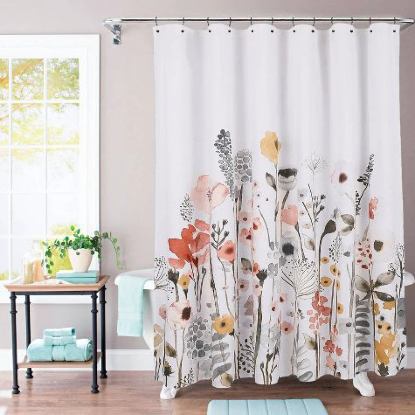 *Brand New* Floral Wave Shower Curtain