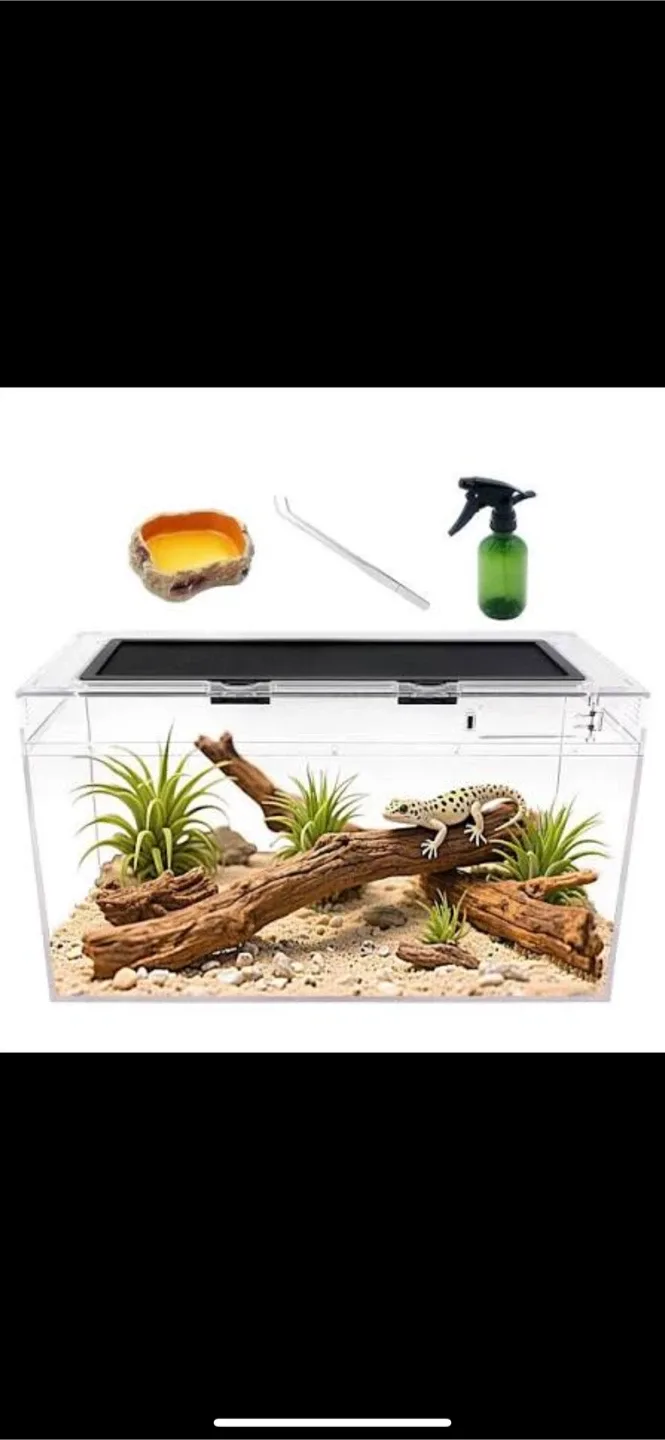 Large 75 Gallon Aquarium/Terrarium with Light image indicator(10)