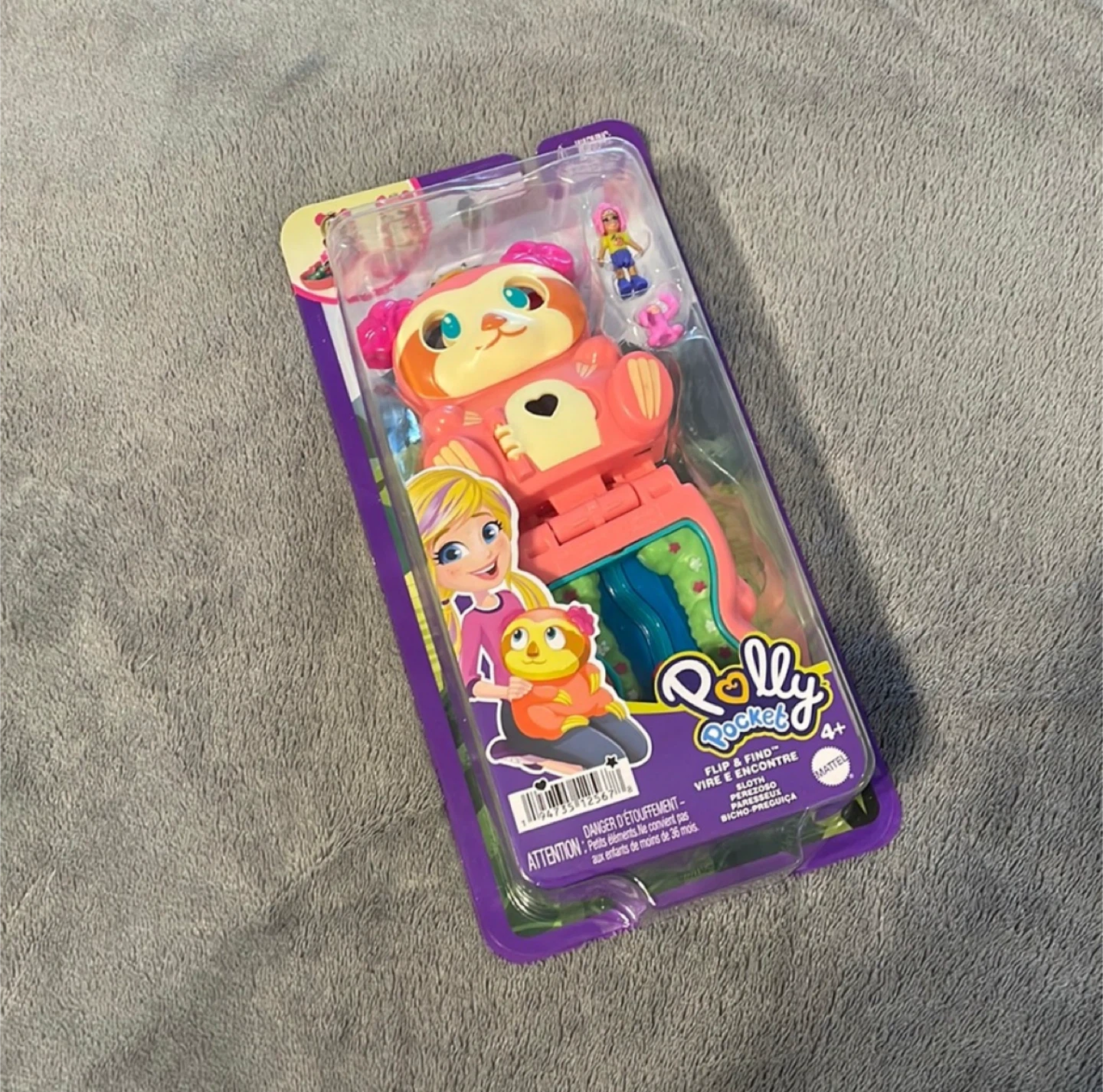 New Polly Pocket Flip & Find Sloth Compact