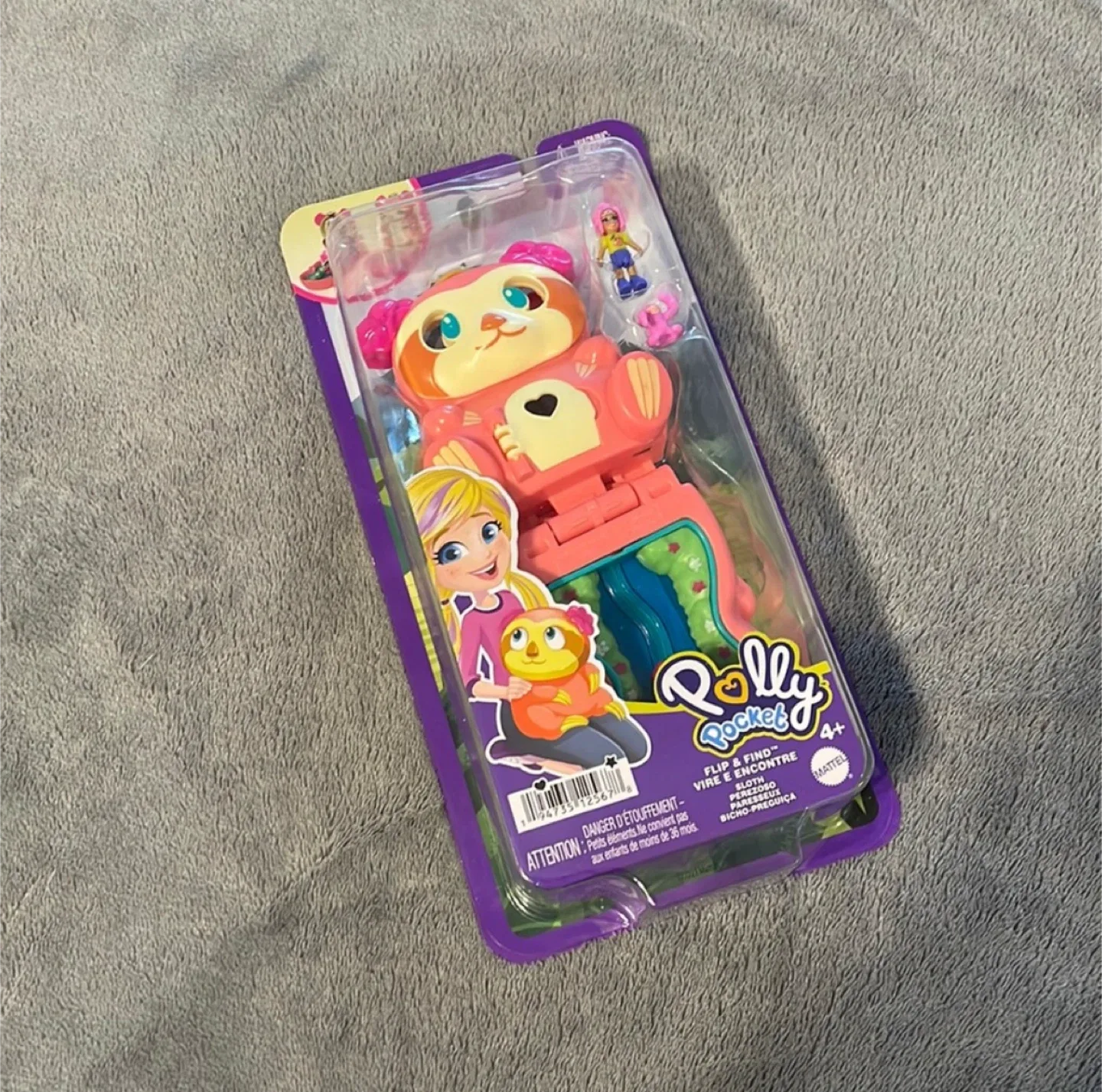 New Polly Pocket Flip & Find Sloth Compact
