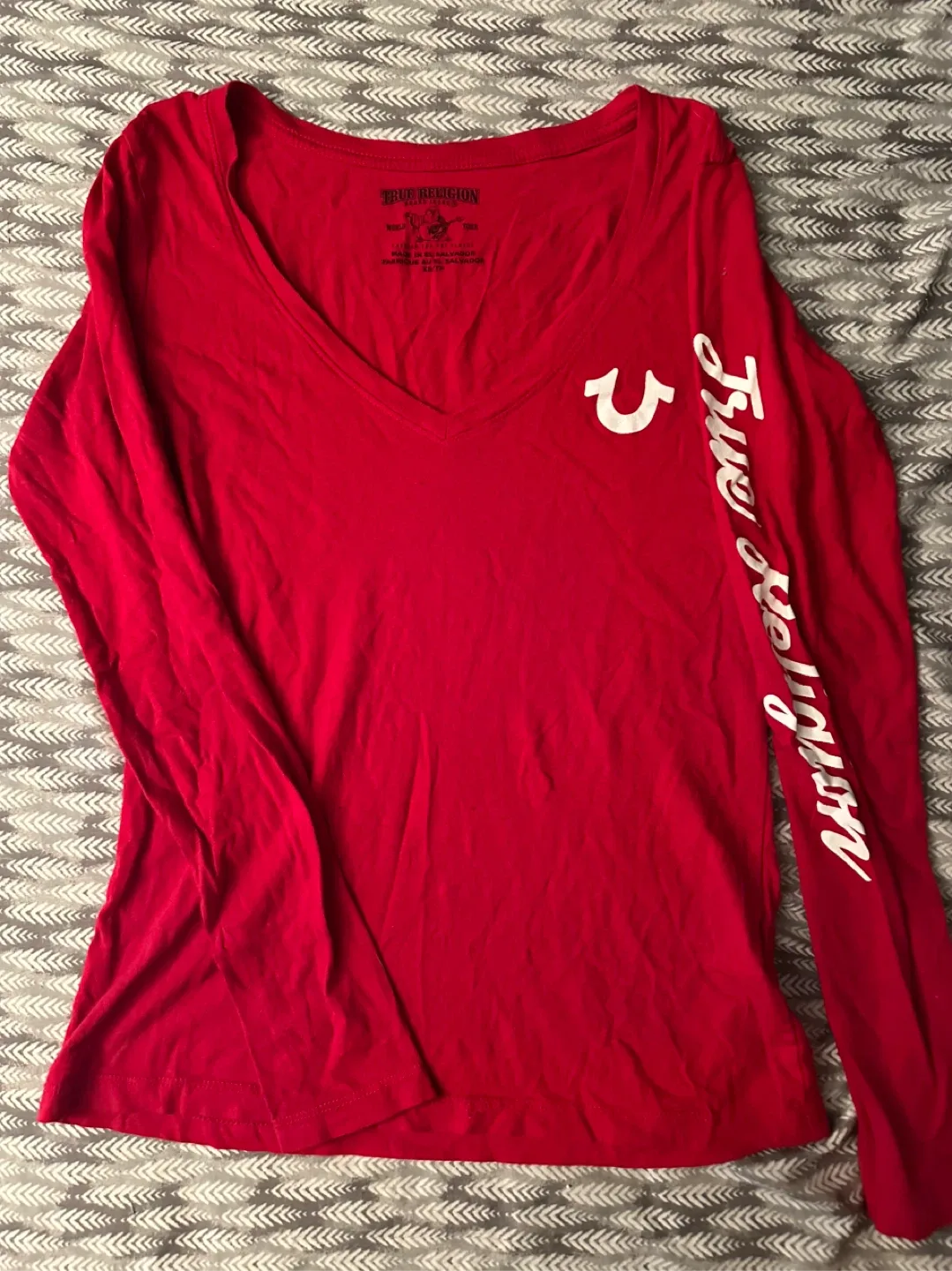 Red True Religion women’s long sleeve top