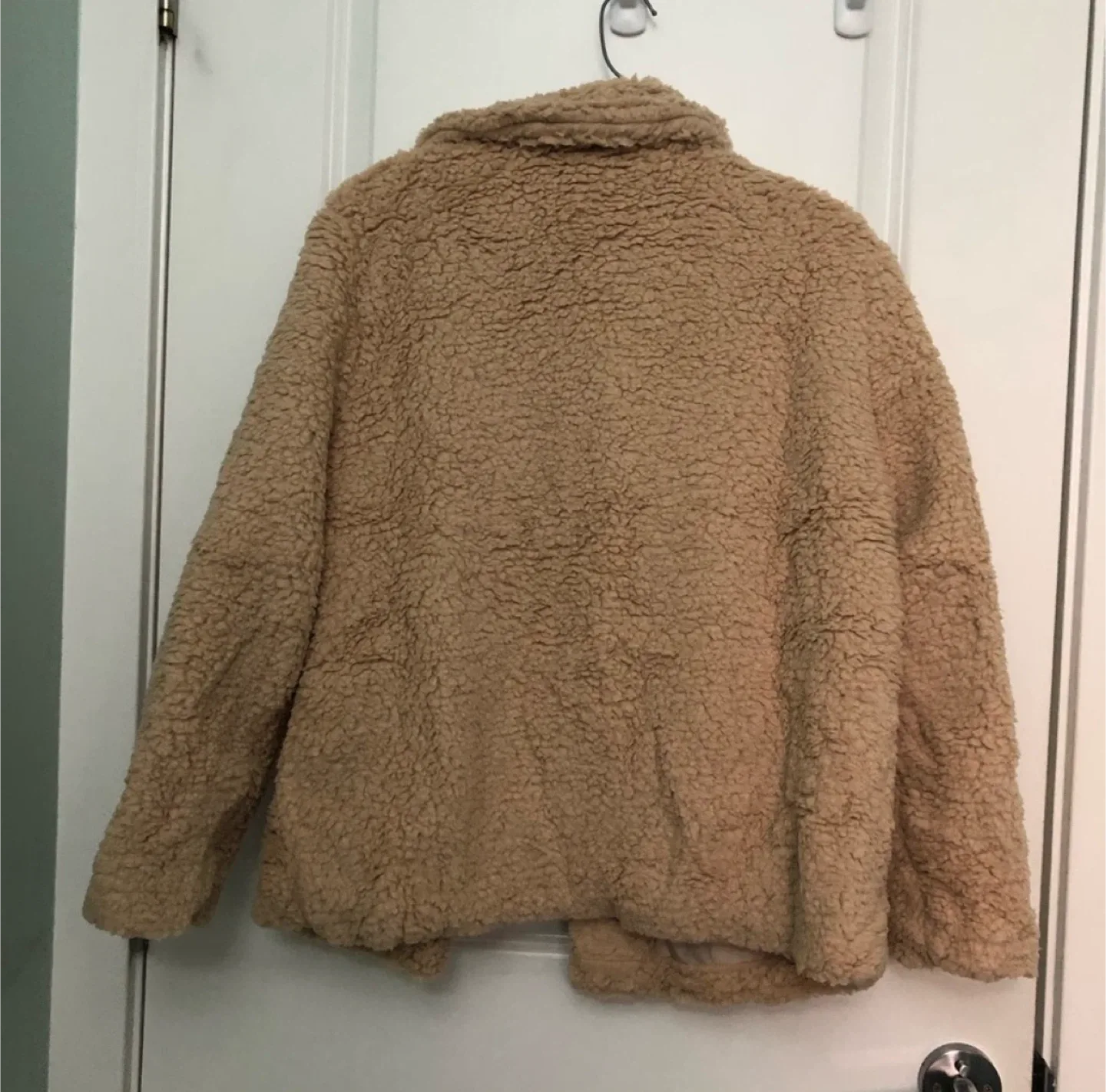 Shein Beige Teddy Coat Size S image indicator(4)