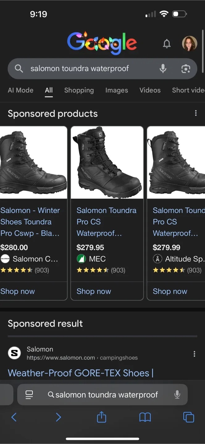 Salomon Toundra Waterproof Winter Boots - Size 8.5