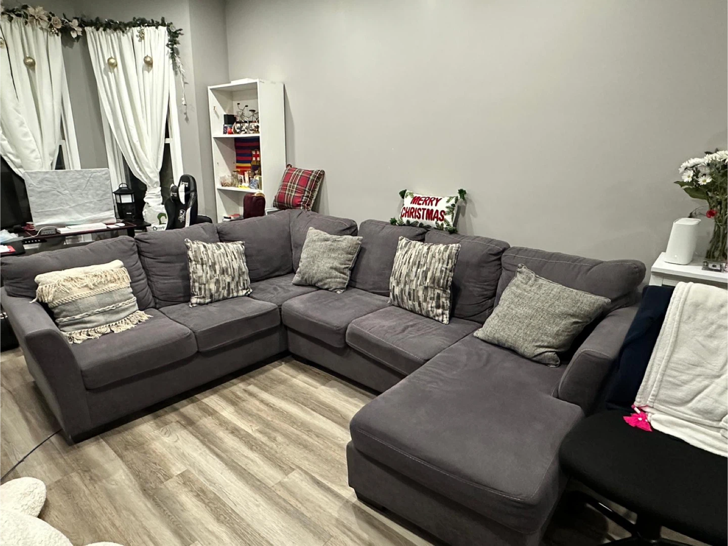 Large Gray Sectional Sofa - Great Condition!