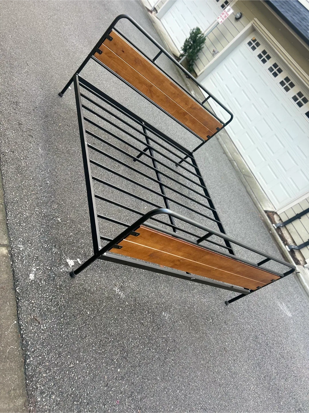 Wood and Metal Bed Frame and mattress image indicator(4)