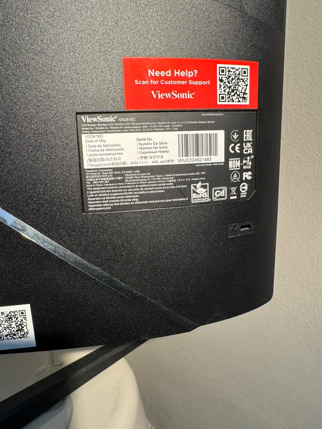 ViewSonic OMNI VX2418C 24" Curved Gaming Monitor image indicator(3)