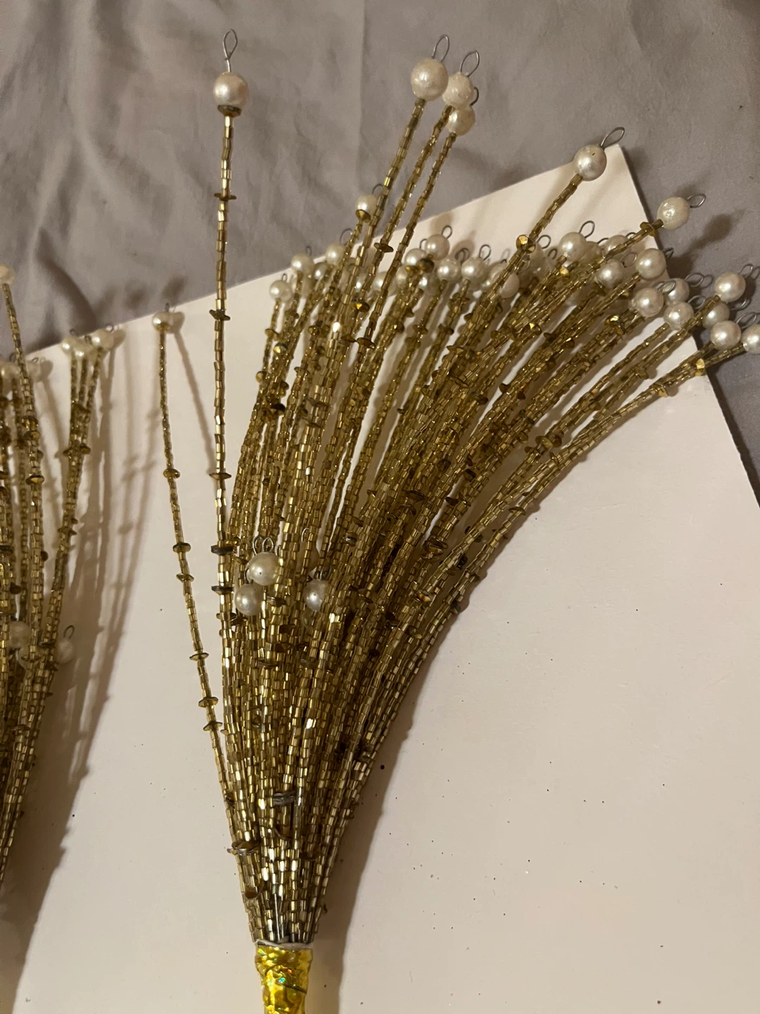 Gold & Pearl Floral Picks - Set of 2 - photo 2