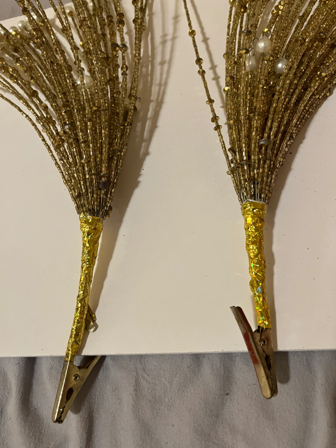 Gold & Pearl Floral Picks - Set of 2 - photo 3
