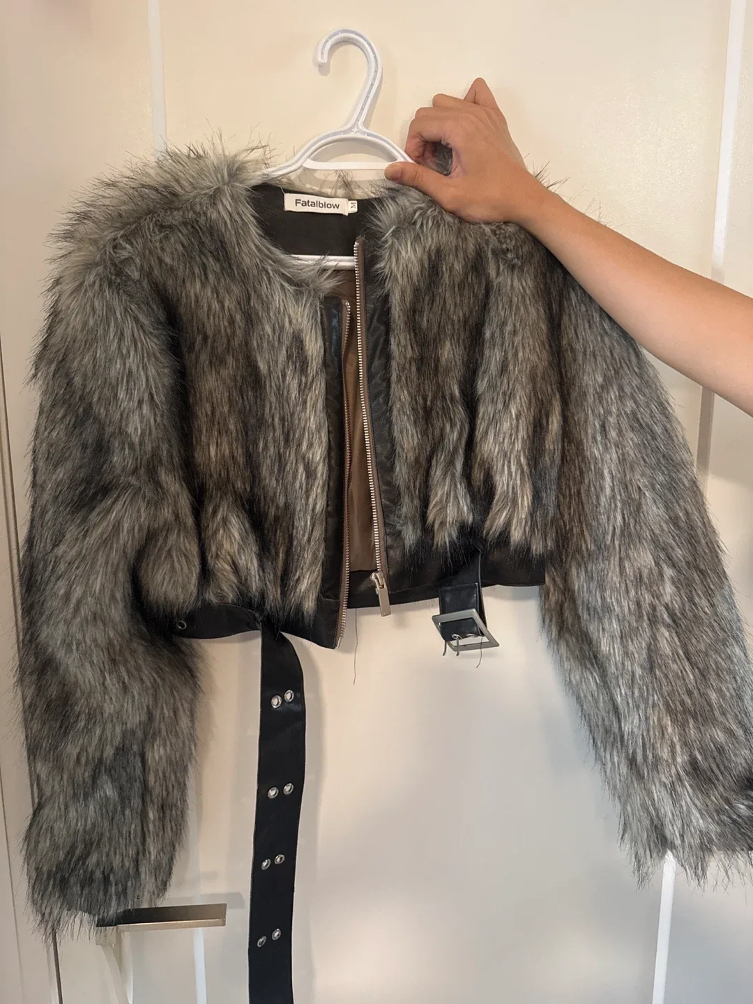 Fatalblow Faux Fur Cropped Jacket