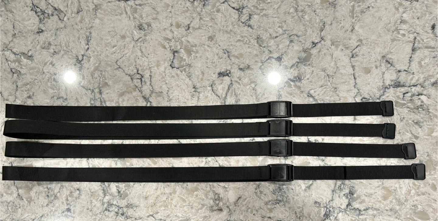 Black Adjustable Nylon Clip Belt ($5 each)