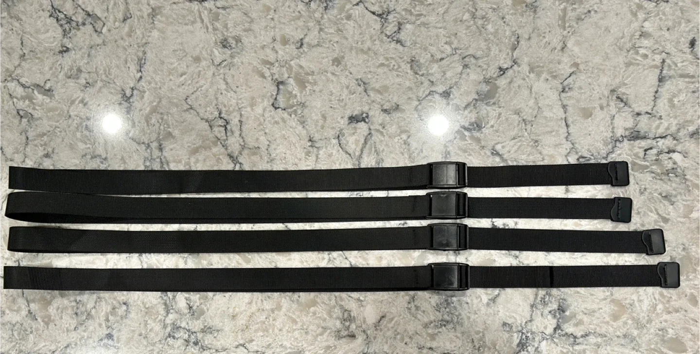 Black Adjustable Nylon Clip Belt ($5 each)