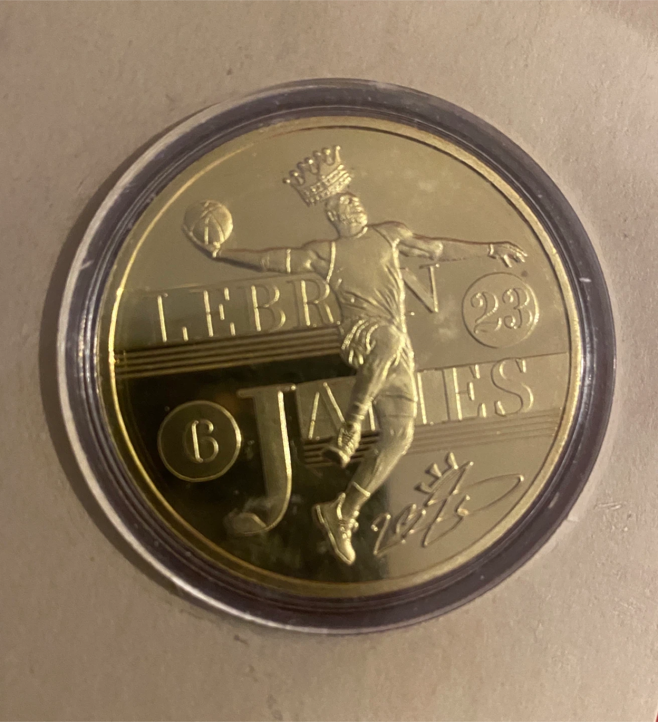 LeBron James commemorative item limited edition 24kt gold coin - photo 3