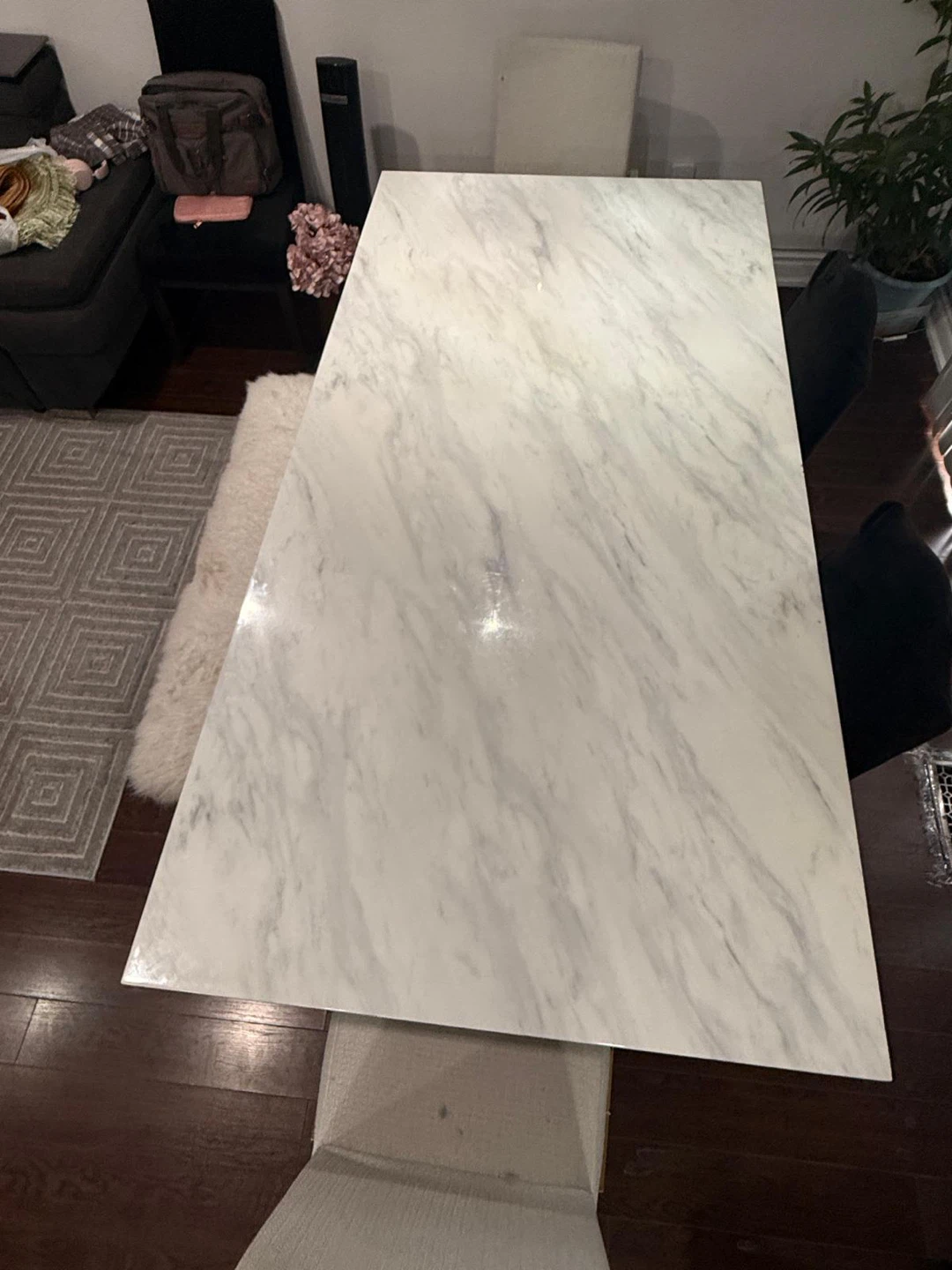 Marble Dining Table with Chairs - photo 2