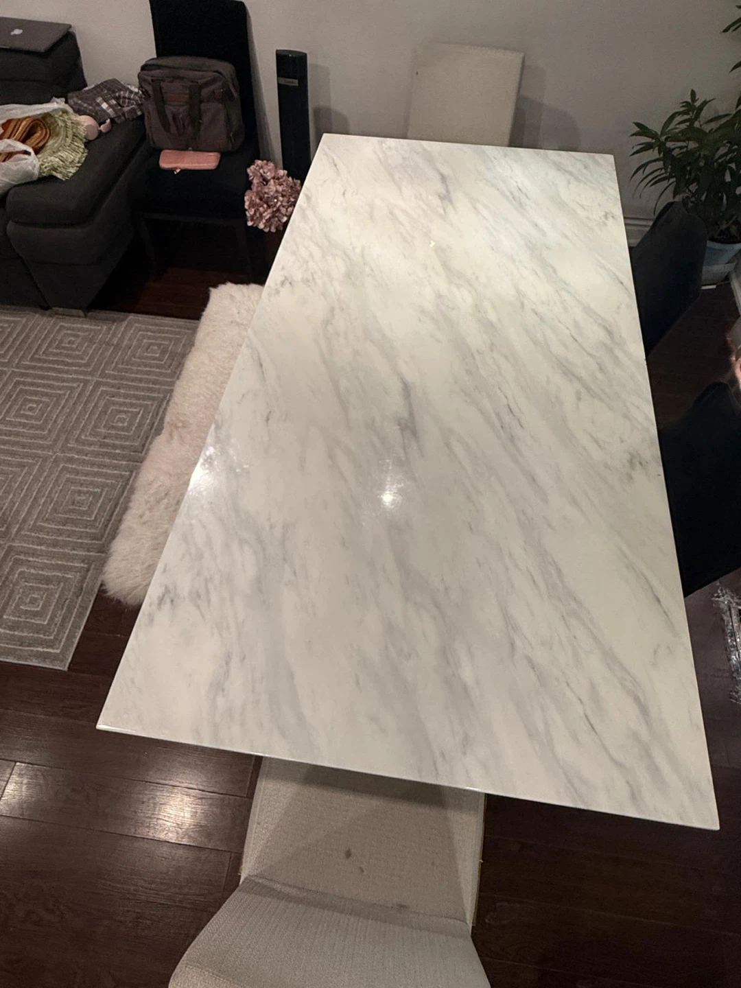 Marble Dining Table with Chairs - photo 3