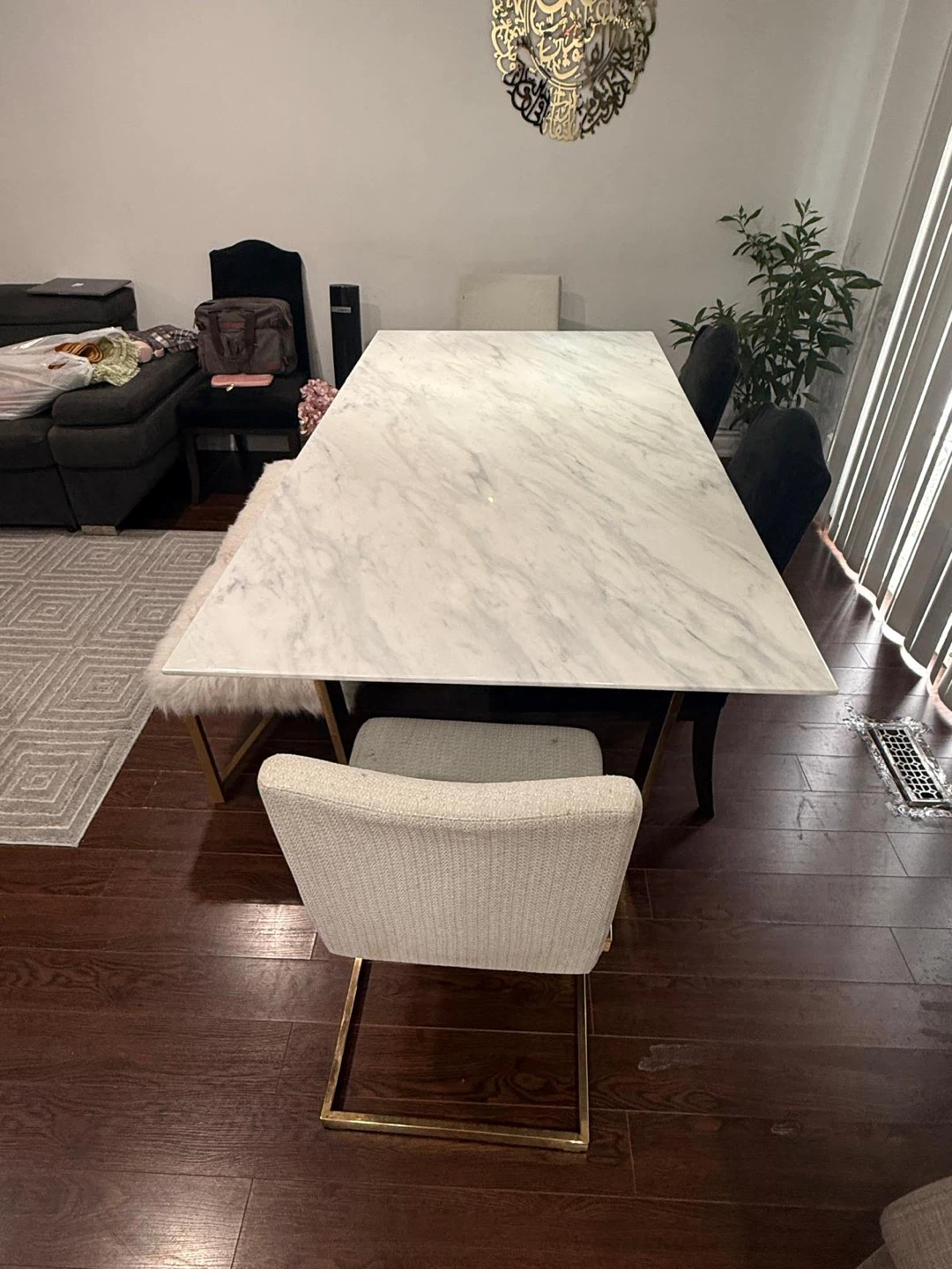Marble Dining Table with Chairs - photo 4