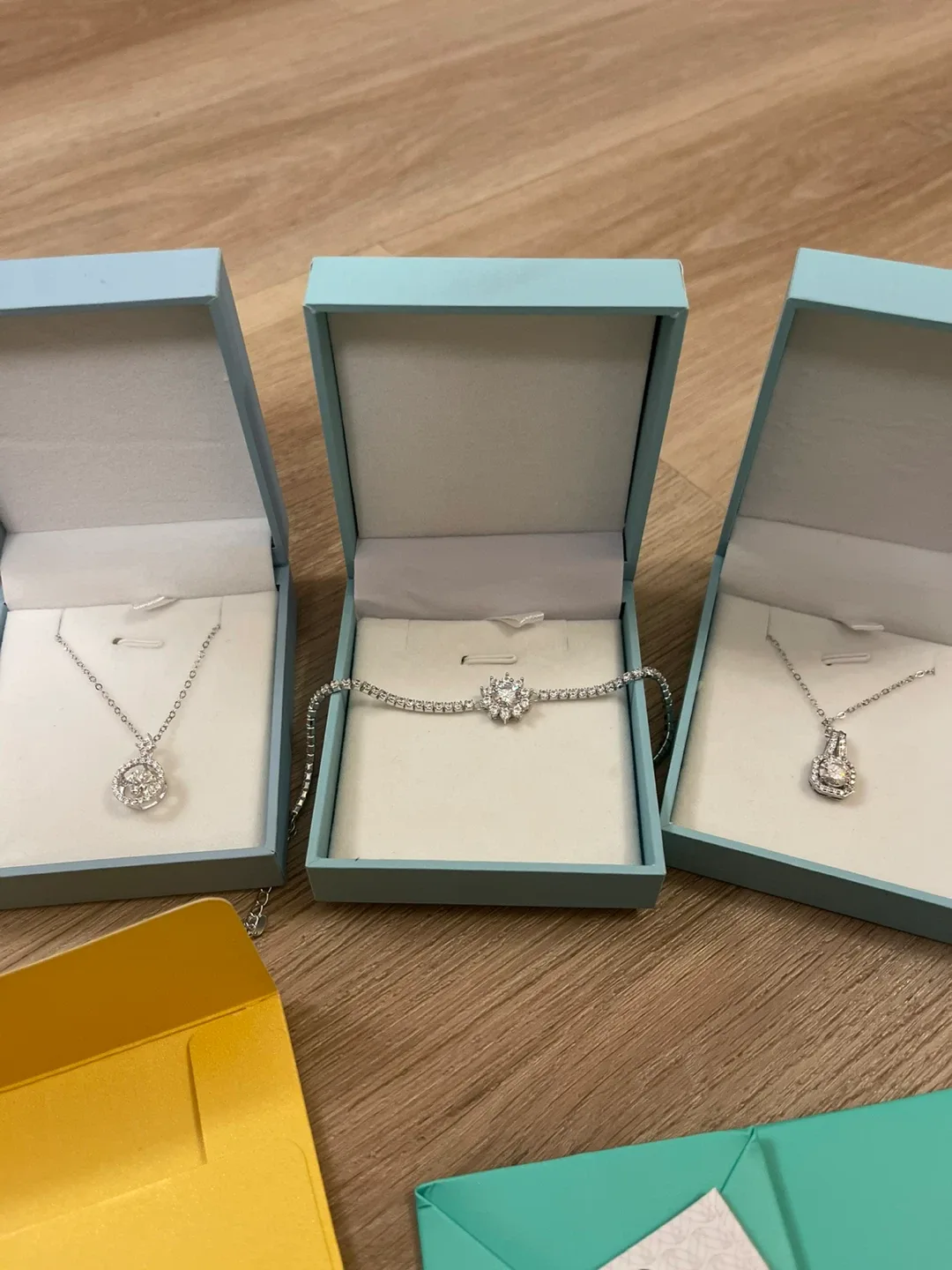 GRA Moissanite Necklace & Bracelet Set